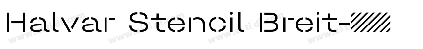Halvar Stencil Breit字体转换